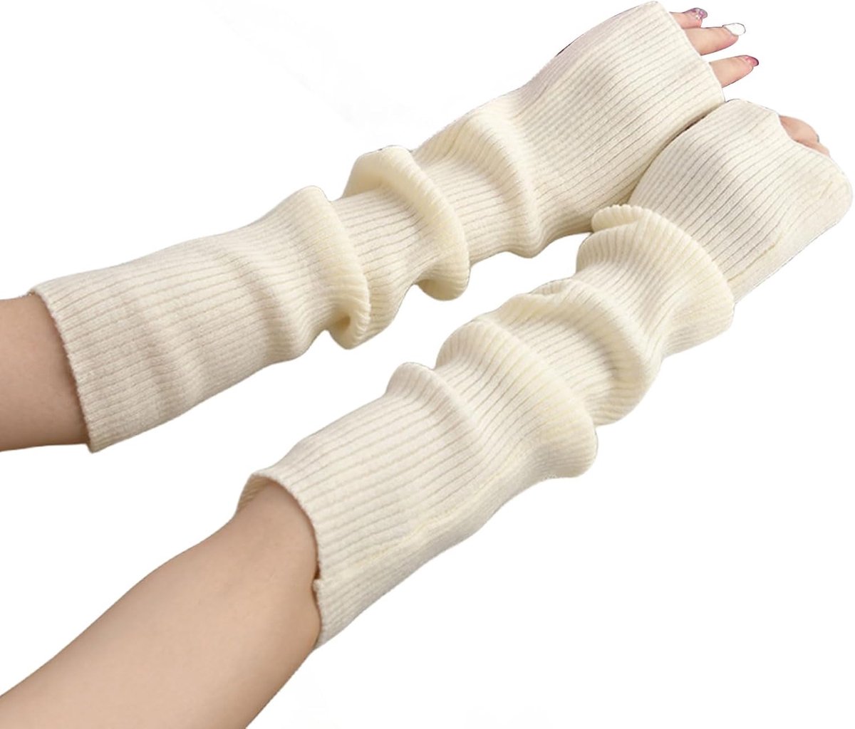 Vrouwen winter armwarmers - gebreide handschoenen - lange vingerloze polswarmers - perfect voor koude dagen - ShopVlot
