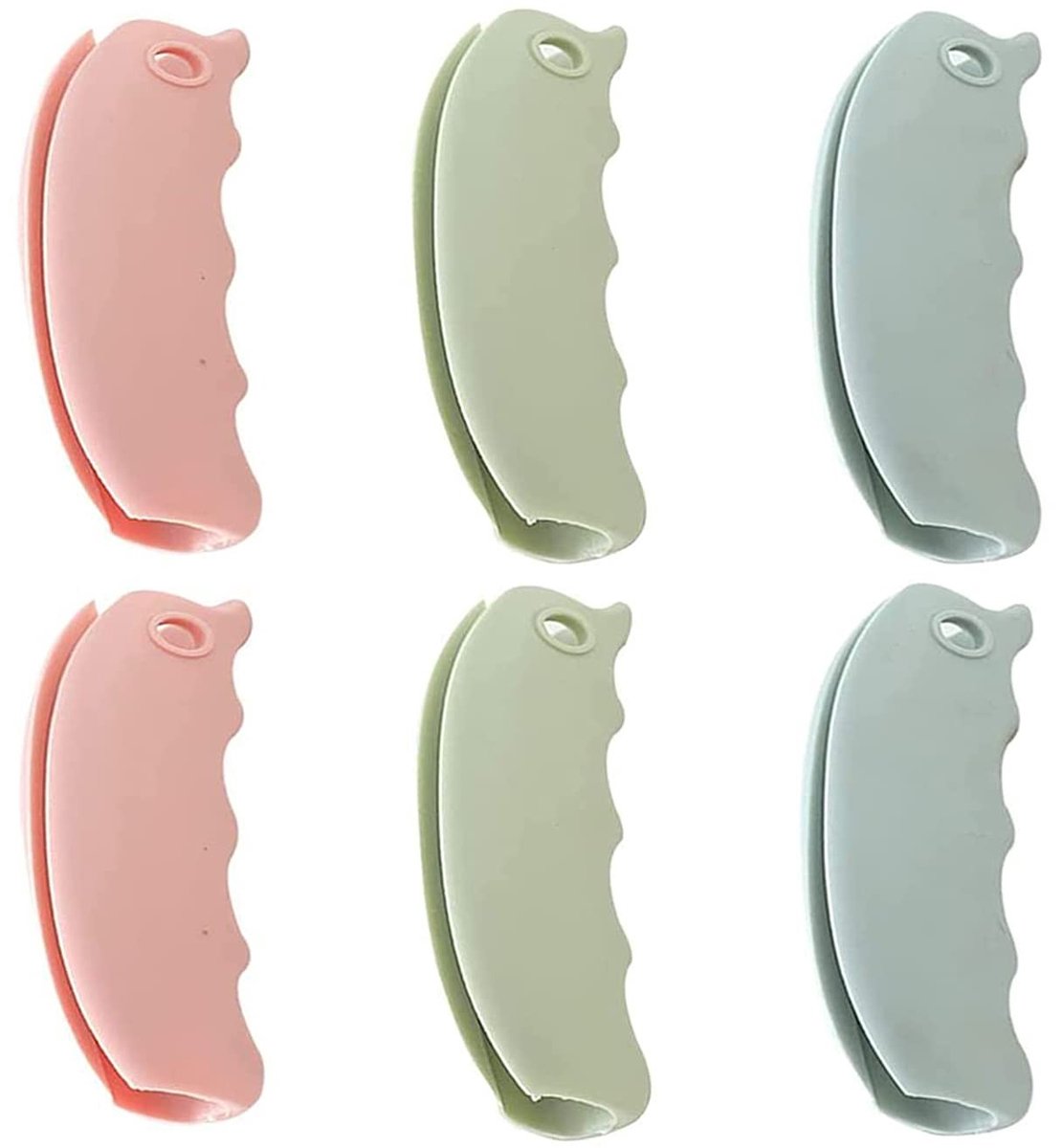 Dailygoods- Siliconen Handvat - 6 x Boodschappentassen - Antislip Grip - Herbruikbare Zakhouder - Comfortabele Handgreep - Vermindert Druk op Vingers - Boodschappentas