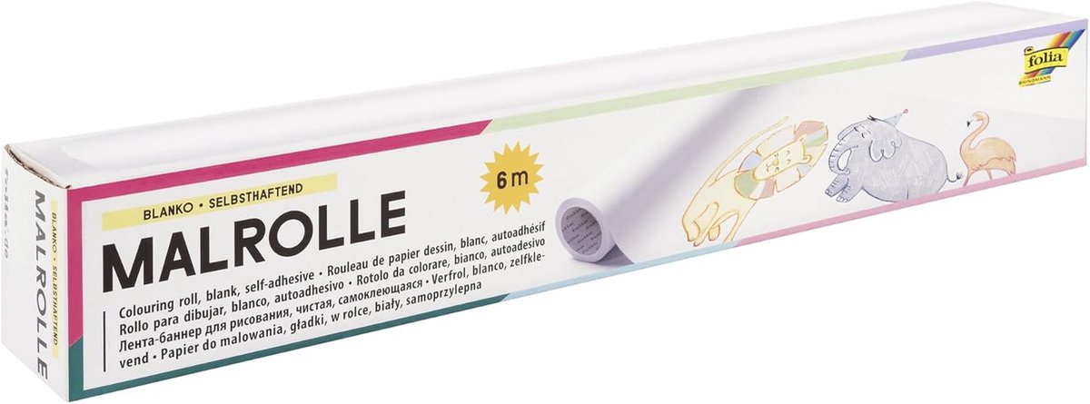 Thijox - Zelfklevende Schilderrol Blanco Wit 30 cm x 6 m - Verwijderbaar, Hecht op Gladde Oppervlakken - Ideaal voor Schilderprojecten en Creatieve Kl