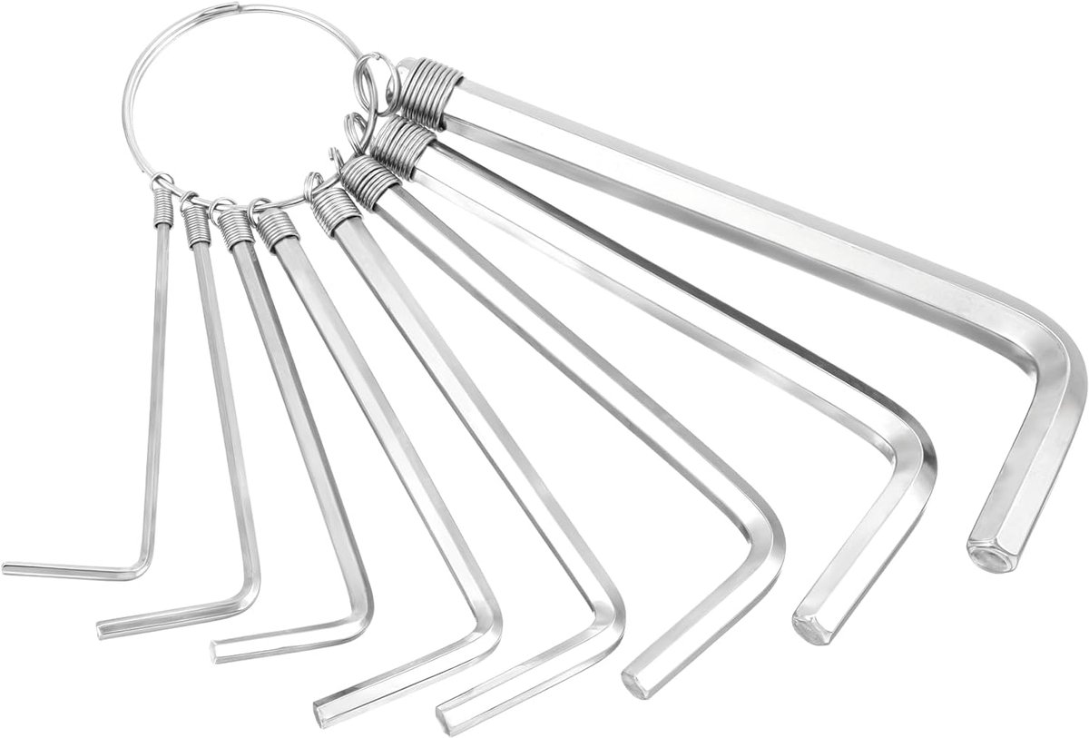 Thijox - 8-delige Mini-Inbussleutelset - Precisie Inbussleutels 1,5mm t/m 6mm - Duurzaam Gereedschap voor Machines en Meubels - Klein en Handig