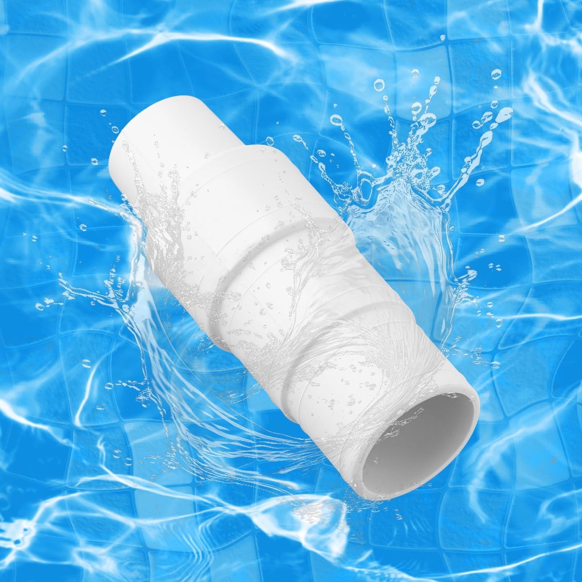 Dailygoods - Zwembadvacuümslangadapter - Zwembadslangconnector - Onderhoud - Wit - Filterpompslangen - Geschikt voor Intex-Zwembaden - Afmeting 10,16 cm