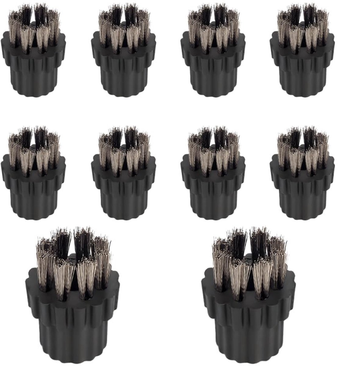 Dailygoods - Set van 10 Stoomreinigingsborstelkoppen voor Verzorging van Tegels en Hoeken