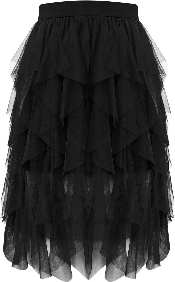Dailygoods- Tule Rok Meerlaags Ontwerp - Transparante Rok - Asymmetrische Zoom - Ademend Materiaal - Comfortabel - Geschikt voor Diverse Gelegenheden