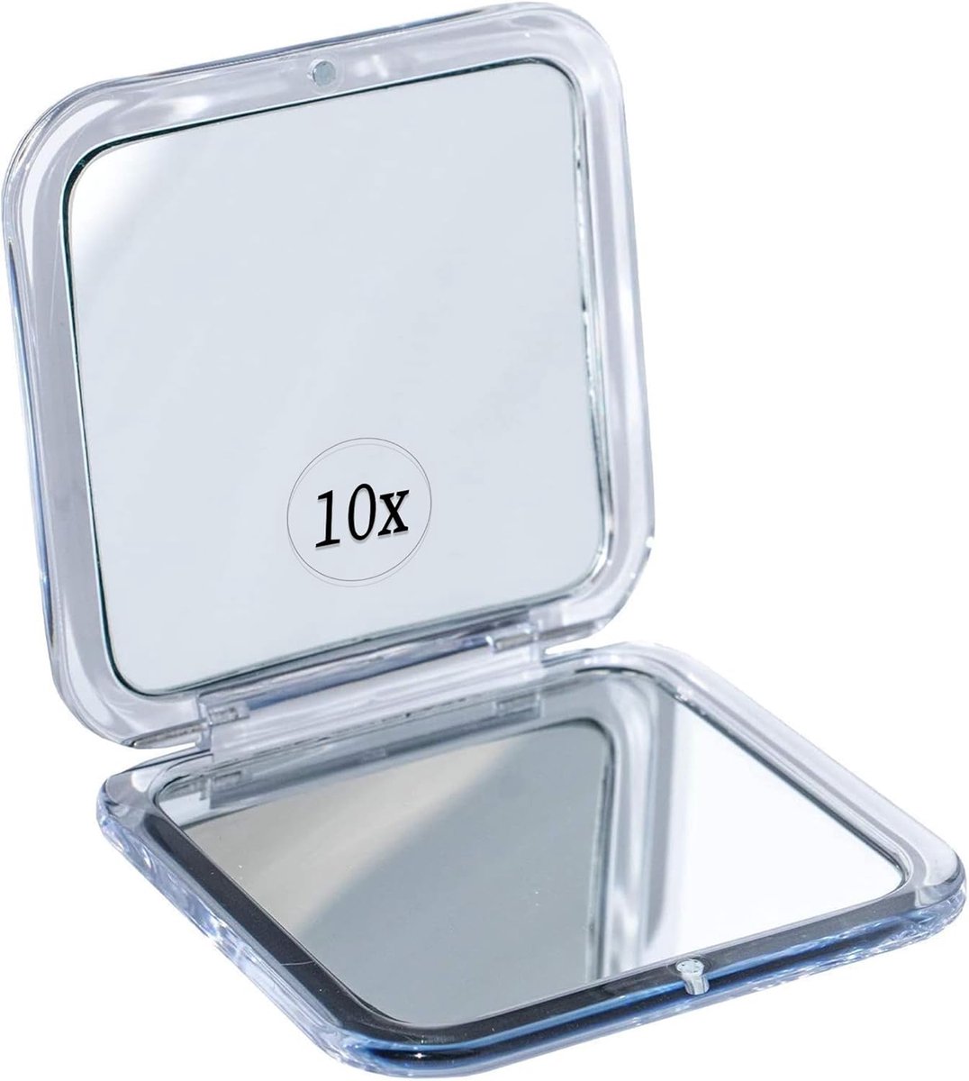 Thijox - 10x Vergrotende Make-upspiegel met Flexibele Zwanenhals en Zuignap - 2-in-1 Tafel- en Wandspiegel - Vierkant 16,3x16,3 cm voor Badkamer en Ma