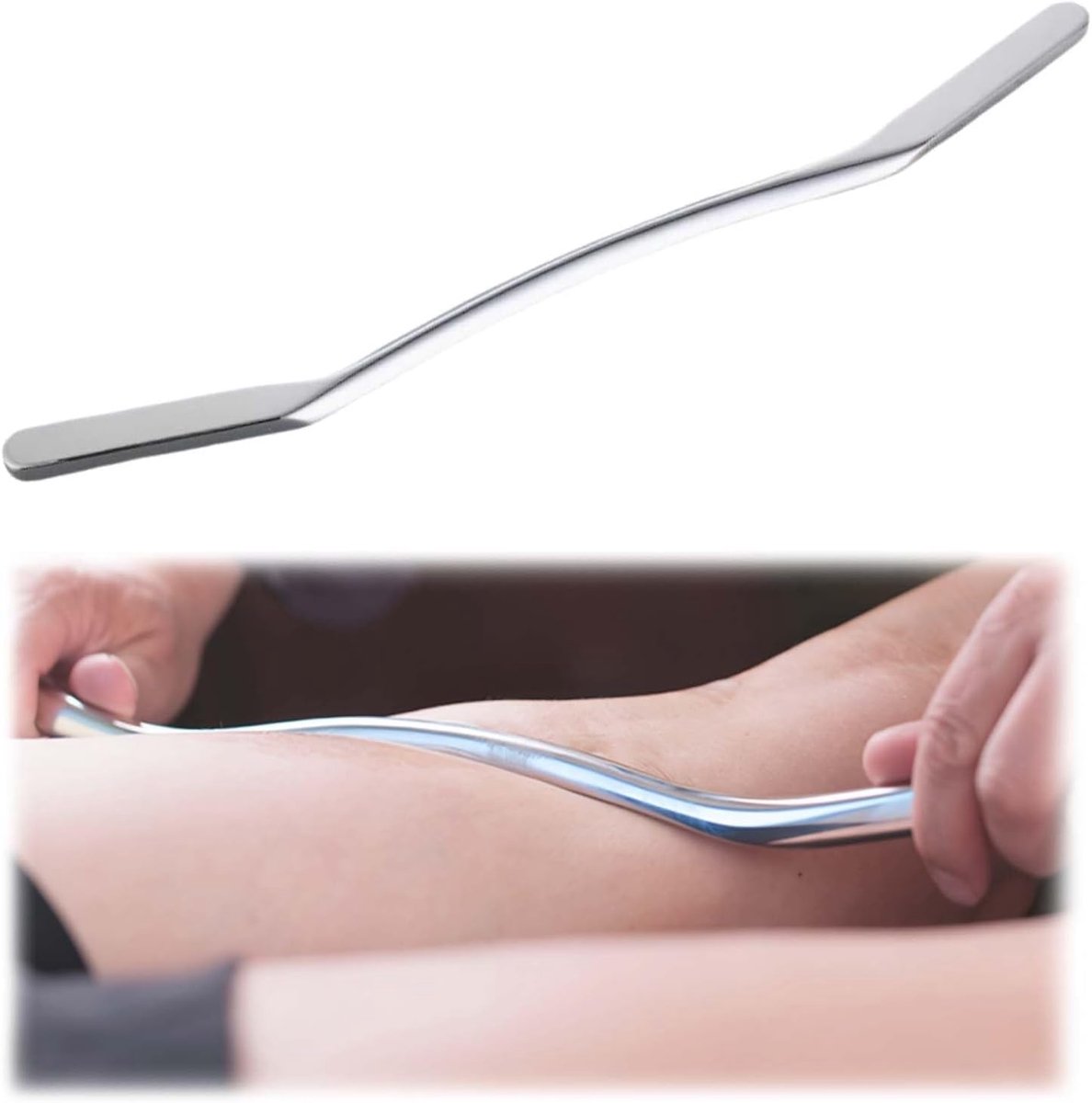 SnelShoppen - Gua Sha Tool, MINZHI Muscle Fascia Scraper, RVS, 8 mm, Professionele Body Scraper voor SPA Acupunctuur Therapie, Vermindert Spierpijn en