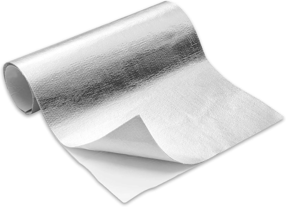 Zelfklevende Aluminium Warmtebeschermingsmat, Praktische Warmteschild voor Slangen en Automatisch Gebruik (100x150cm) - Ideaal voor Hittebestendigheid en Isolatie