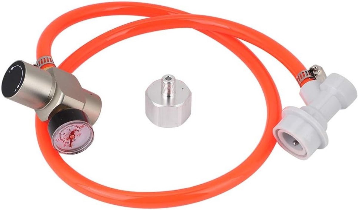 Mini CO2 Gasregulator voor Soda Tank en Corny Keg - RVS Gasregulator Adapter voor Perfecte Tapervaring