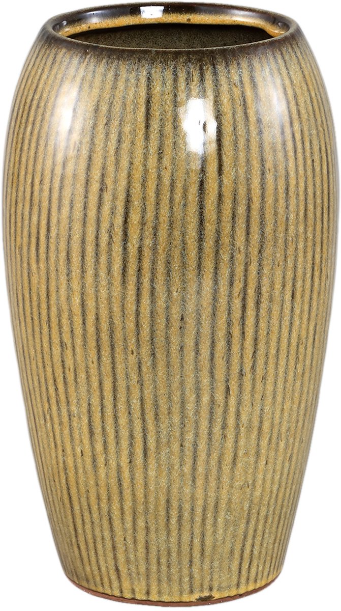 PTMD Tamica Dark Brown Ceramic Pot S