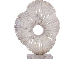 PTMD Vija Beige Casted Alu Organic Open Statue S