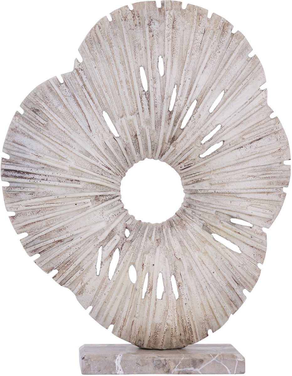 PTMD Vija Beige Casted Alu Organic Open Statue S