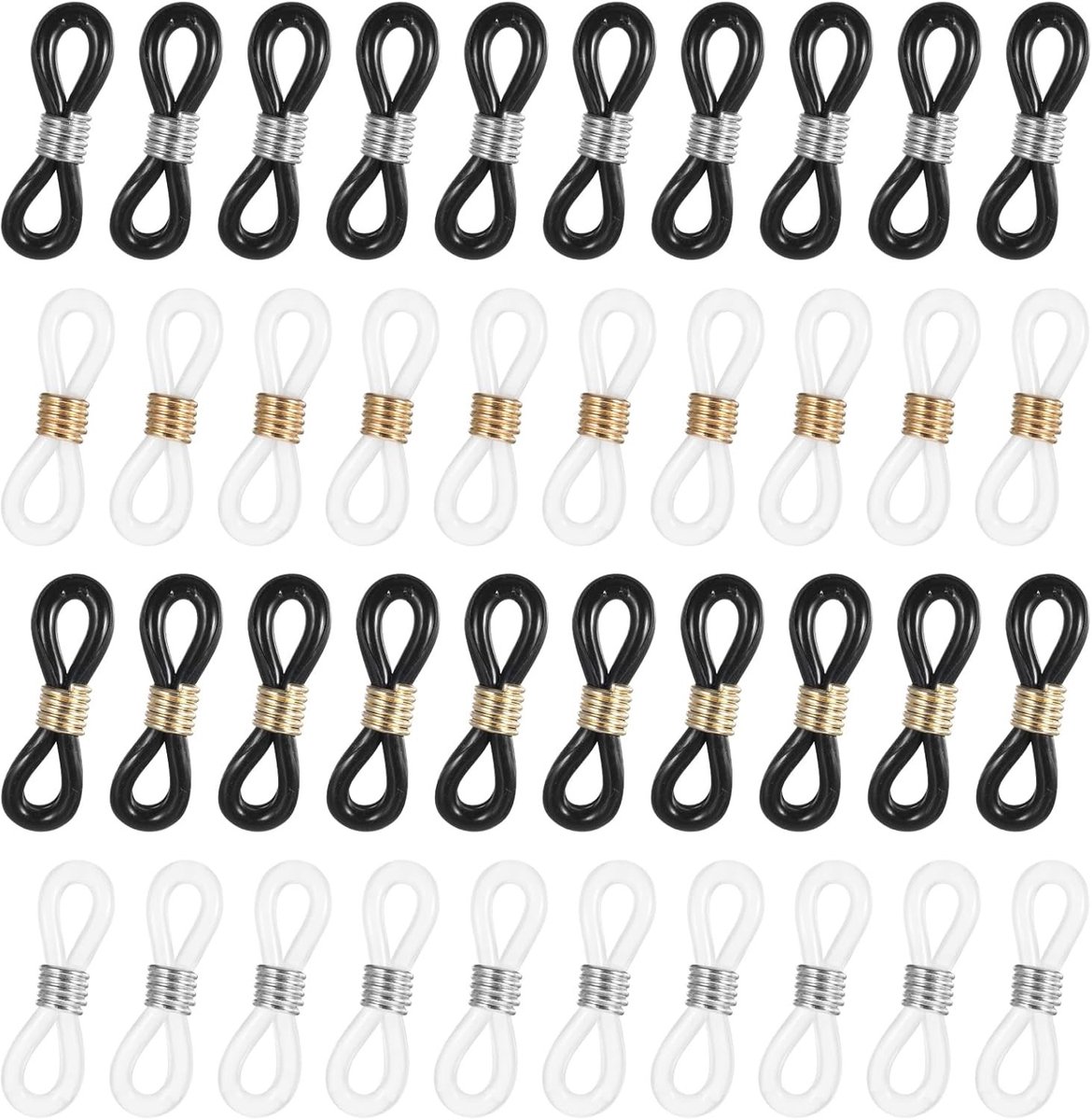 40 Stuks Brilkettingen Connectoren, Brilhouder Einden voor Zonnebrillen, Modieuze Accessoires voor Dames met Antislip Kettingen