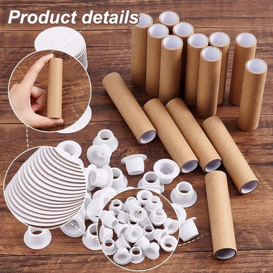 16 Sets Lege Papieren Draadspoelen voor Weven, Afneembare Garenspools voor Borduren en DIY Creatieve Projecten, 99mm/3.9 — afbeelding 3
