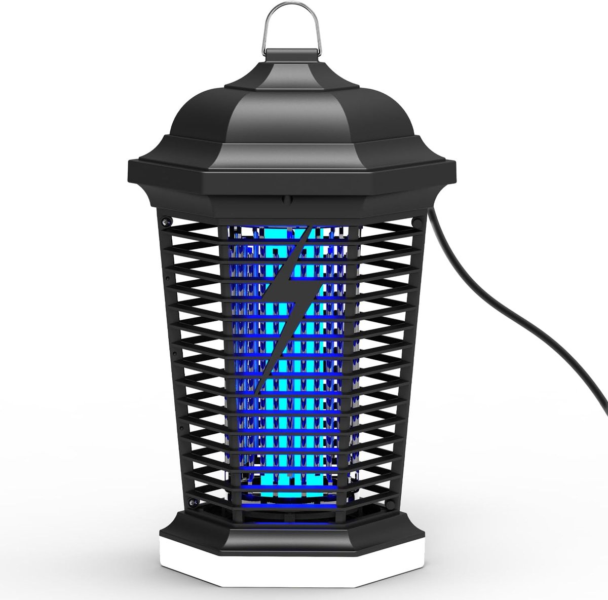 Thijox - Insectenverdelger Elektrisch met LED Verlichting, 4000 V UV-Muggenlamp, 18 W, Effectief tot 100 m², Waterdicht IPX4, 3 m Kabel voor Tuin, Cam