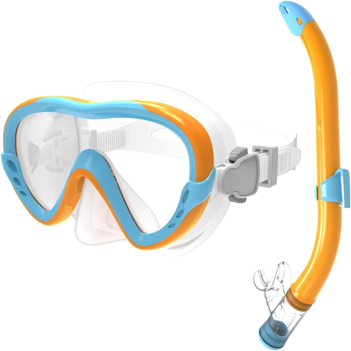 Thijox - Snorkelset voor Kinderen, Snorkelmasker met Anti-lek en Anti-condens, Duikbril voor Jongens en Meisjes, Silicone Materiaal, Ideaal voor Onder