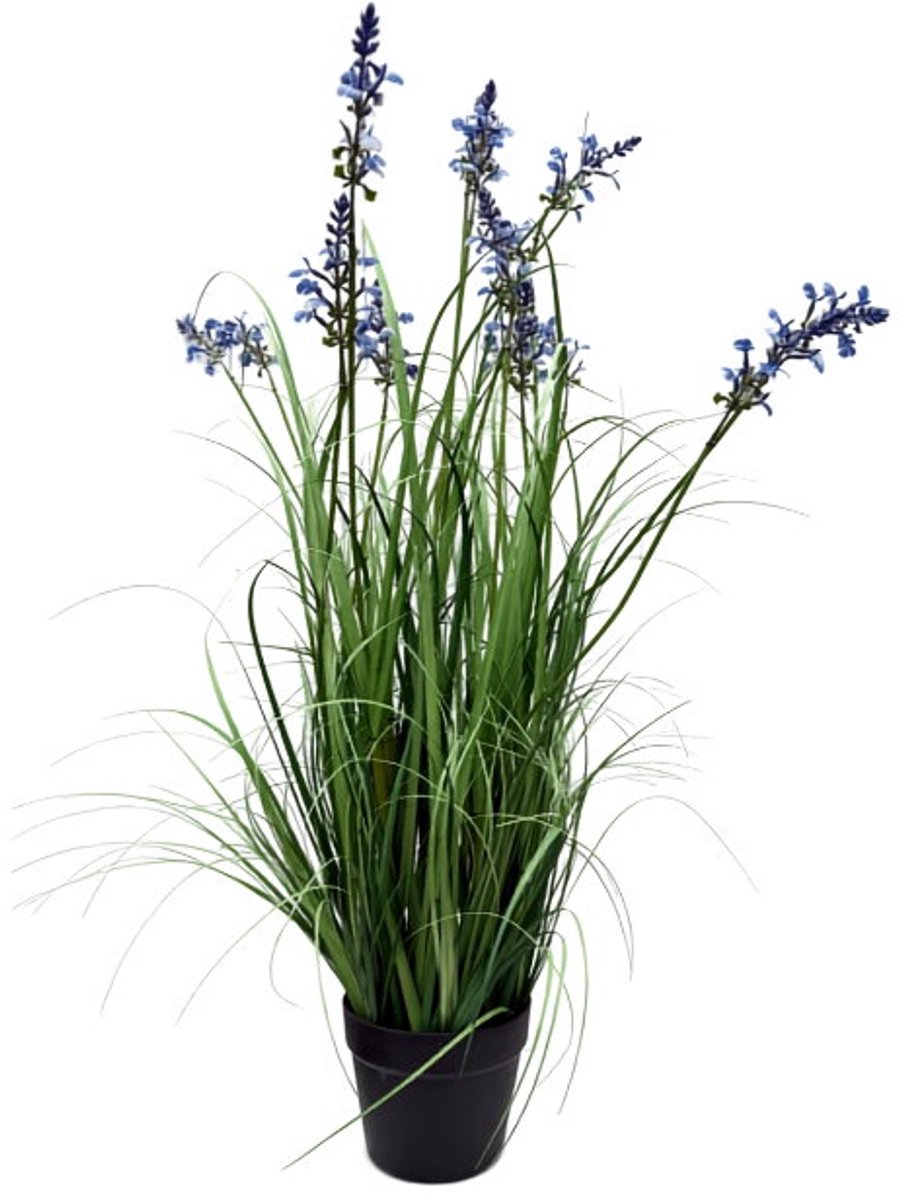 Lavendel lila siergras in pot H 94 cm kunstplant Oosterik Home