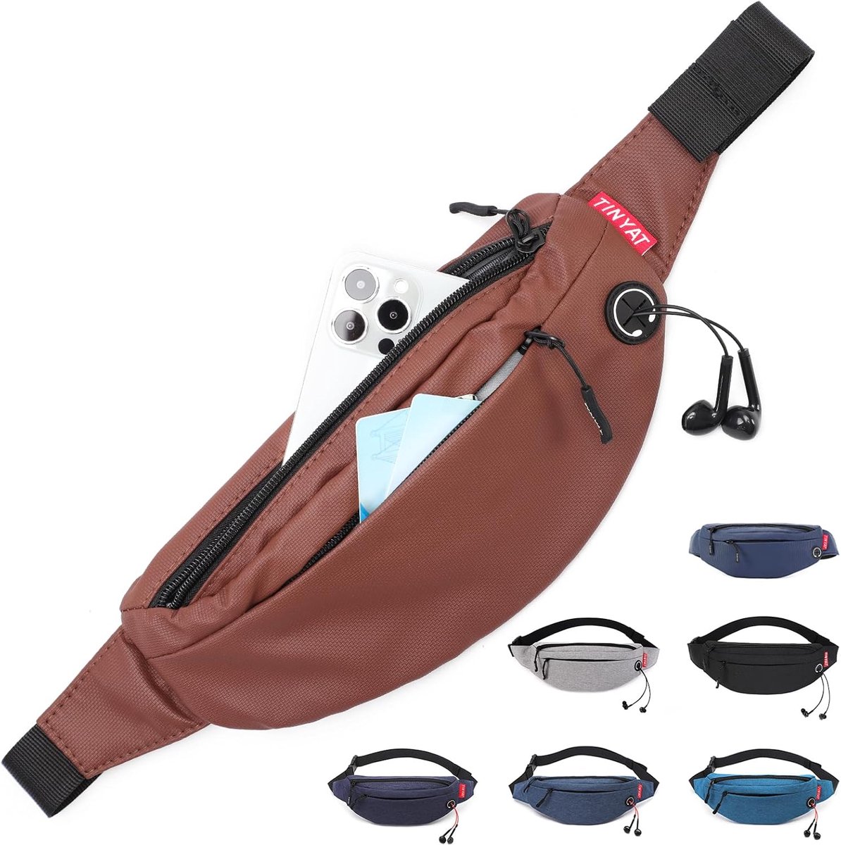 Thijox - Fanny Pack Heuptas Vrouwen Bum Bag Waterdicht Sling Pocket Mannen Sport Hardlopen Wandelen Reizen Super Lichtgewicht T201, S, Sport