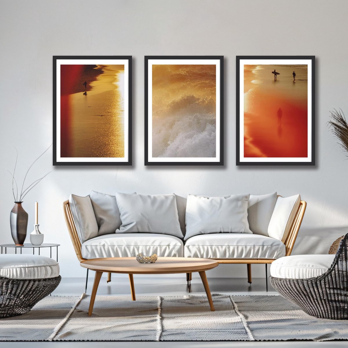 SnelShoppen - Fotolijsten A2 3-pack Zwart - Decoratieve Fotolijst 42 x 59,4 cm - Perfect voor Woonkamer, Slaapkamer, Kantoor, Feest en Creatieve Proje