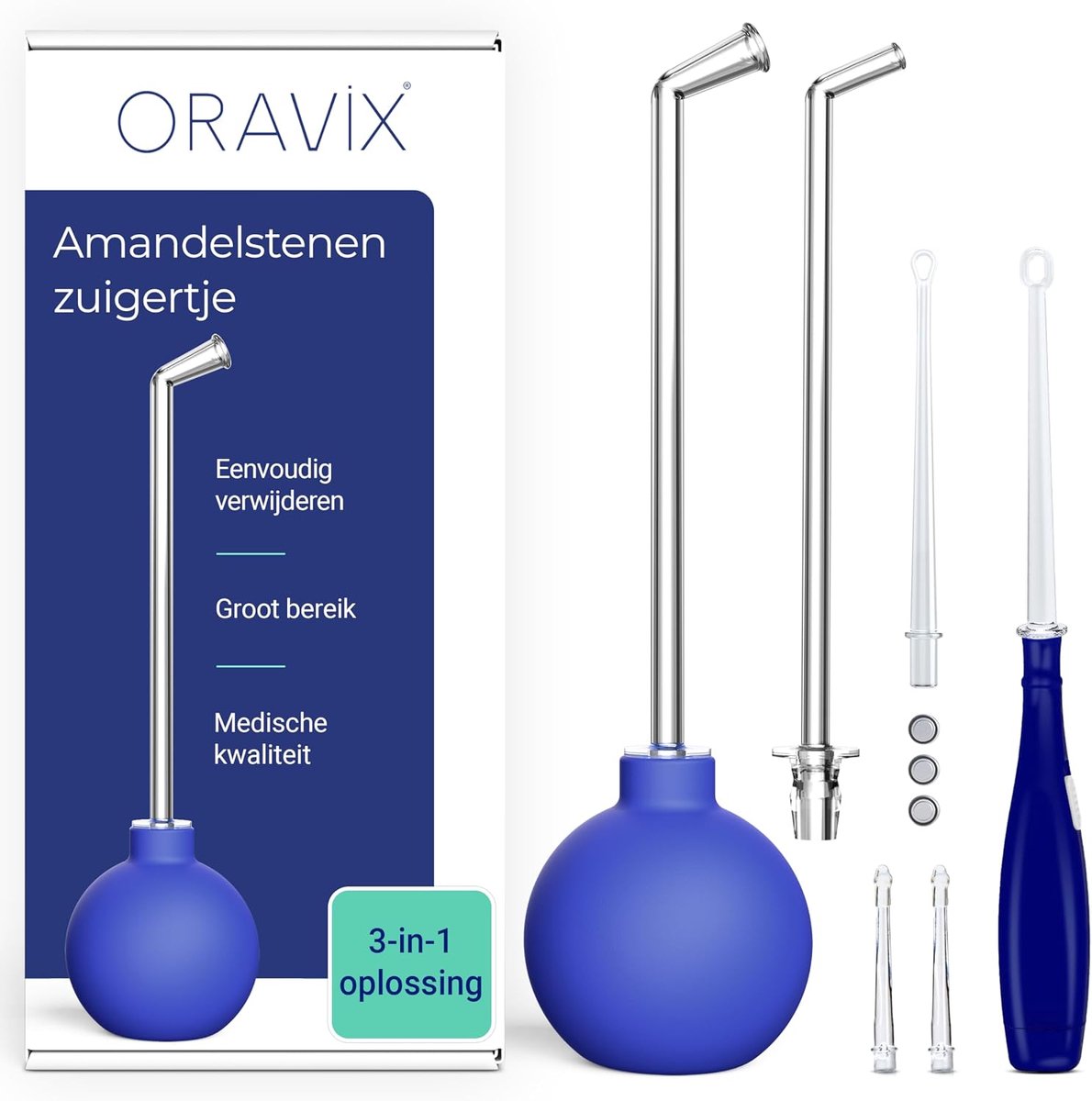 Amandelstenen Verwijderaar - Tonsil Stone Remover - Zuigtool voor Amandelstenen - Mondverzorging Gereedschap - Cupping Zuiger voor Keelreiniging - Herbruikbare Verwijdertool - Hygiënische Oplossing voor Amandelstenen
