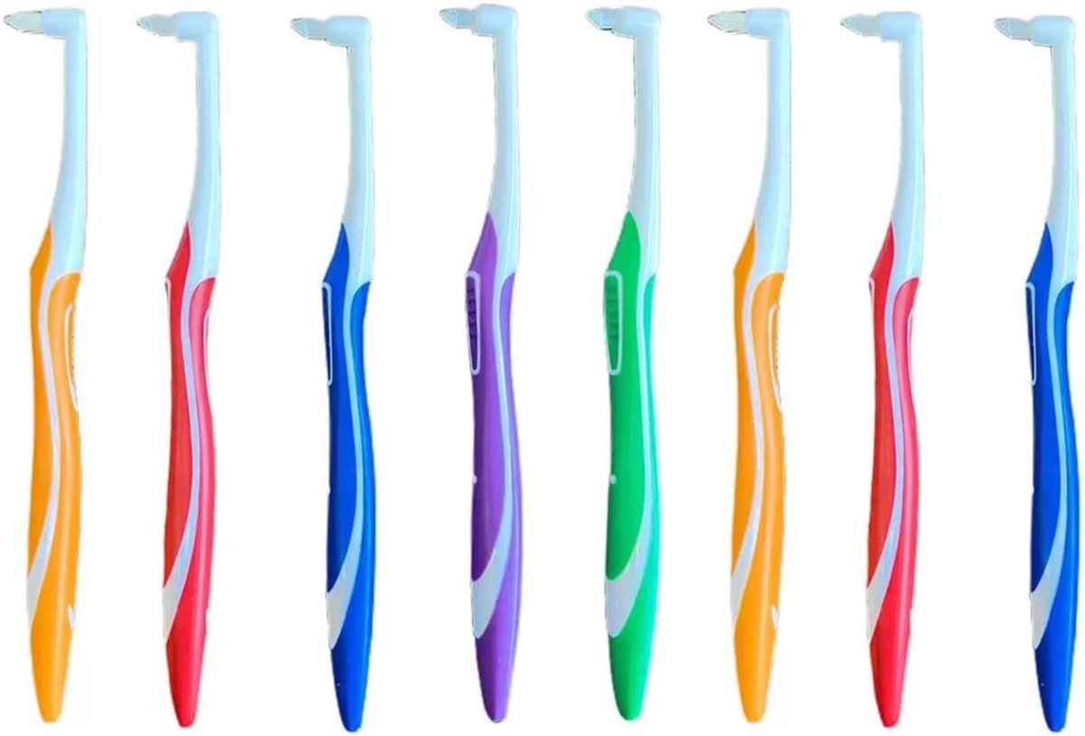 Gedetailleerde reiniging met 8 aparte tandenborstels, conische interspace borstel met één kop voor optimale mondhygiëne
