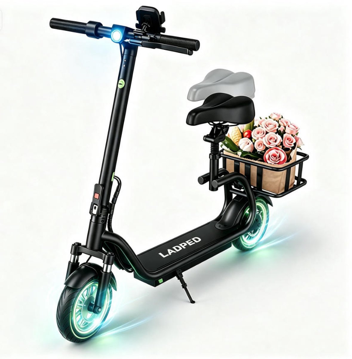 LADPED H2 Elektrische Step voor Volwassenen – 350W Motor – 25 km/u – 30 km Actieradius – App-bediening – Opvouwbare Elektrische Scooter