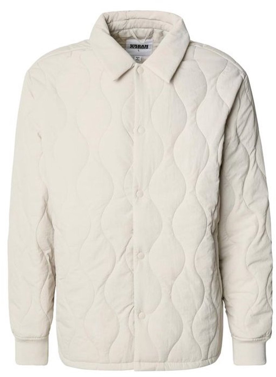 Urban Classics - Quilted Overshirt Jacket - M - Grijs