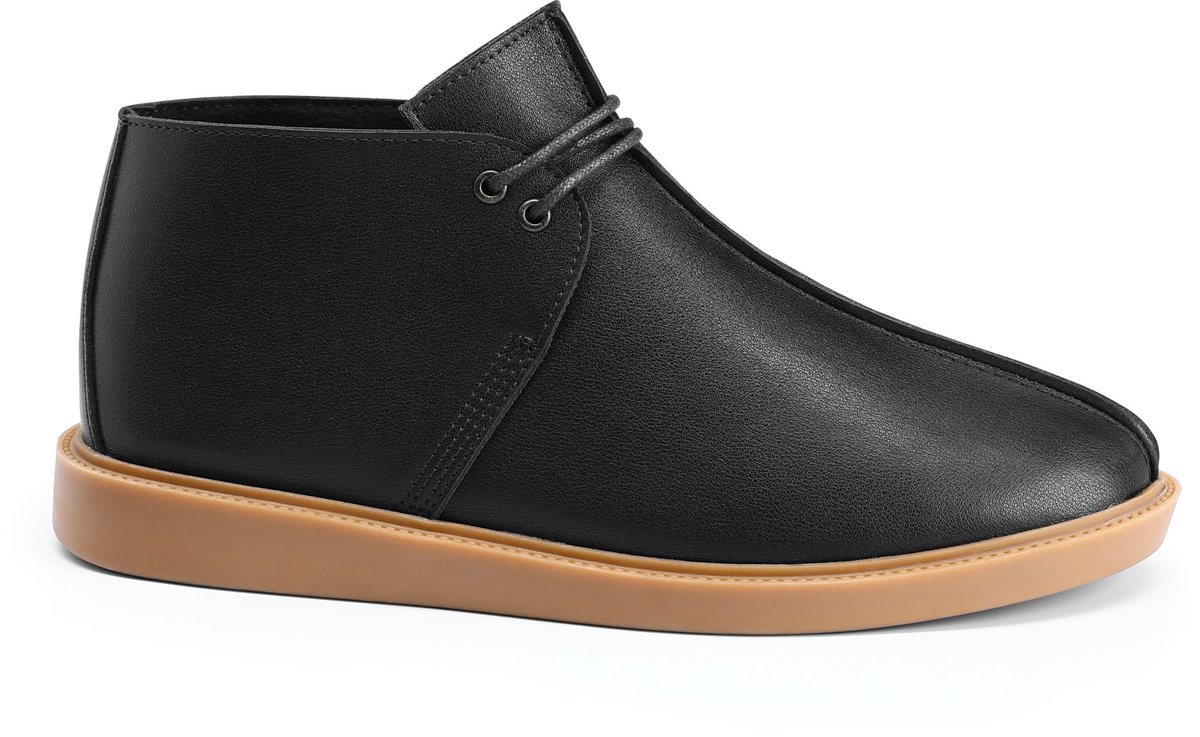 ALLTHEMEN Heren Retro Rundleer Woestijnlaars - Comfortabel Slijtvast - 40