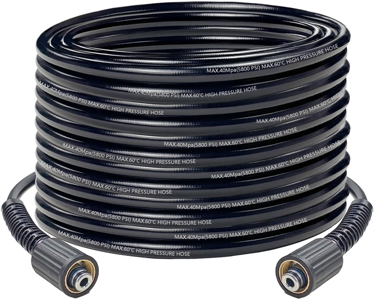 SnelShoppen - 15m M-22 Hogedrukreiniger - Krachtige Hogedrukspuit voor Tuin, Auto, Terras, en Meer - Inclusief Slang, Nozzles en Accessoires - Ideaal