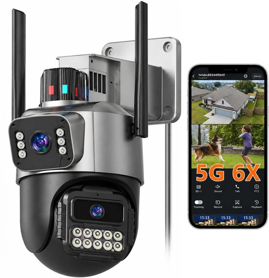 ApexArte® 5G WiFi Beveiligingscamera - Binnen Camera Huisdier Camera - Huisbewaking - Zwart van ApexArte — afbeelding 2