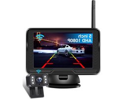 Achteruitrijcamera Set - Parkeerhulp Camera - Veilig Parkeren - Stabiel Draadloos Signaal - 5 Inch Monitor - Zwart