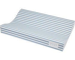 Meyco Baby Fat Stripe aankleedkussen - Jeans Blue - 50x70cm