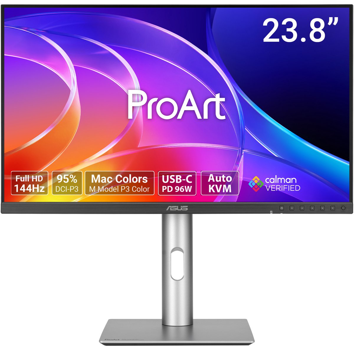 ASUS ProArt Display PA249CGV - FHD Grafisch Design Monitor - 95% DCI-P3, kleurnauwkeurigheid ΔE < 2 - USB-C 96W - USB Hub - 144Hz - 24 Inch