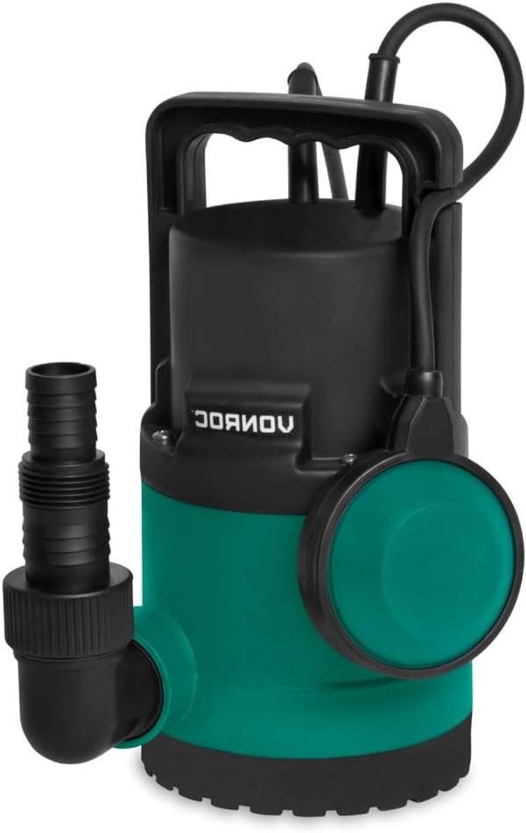 Dompelpomp Waterpomp - Sump pomp - Water Verplaatsen - Voor schoon water - 6500l/u - Zwart Groen