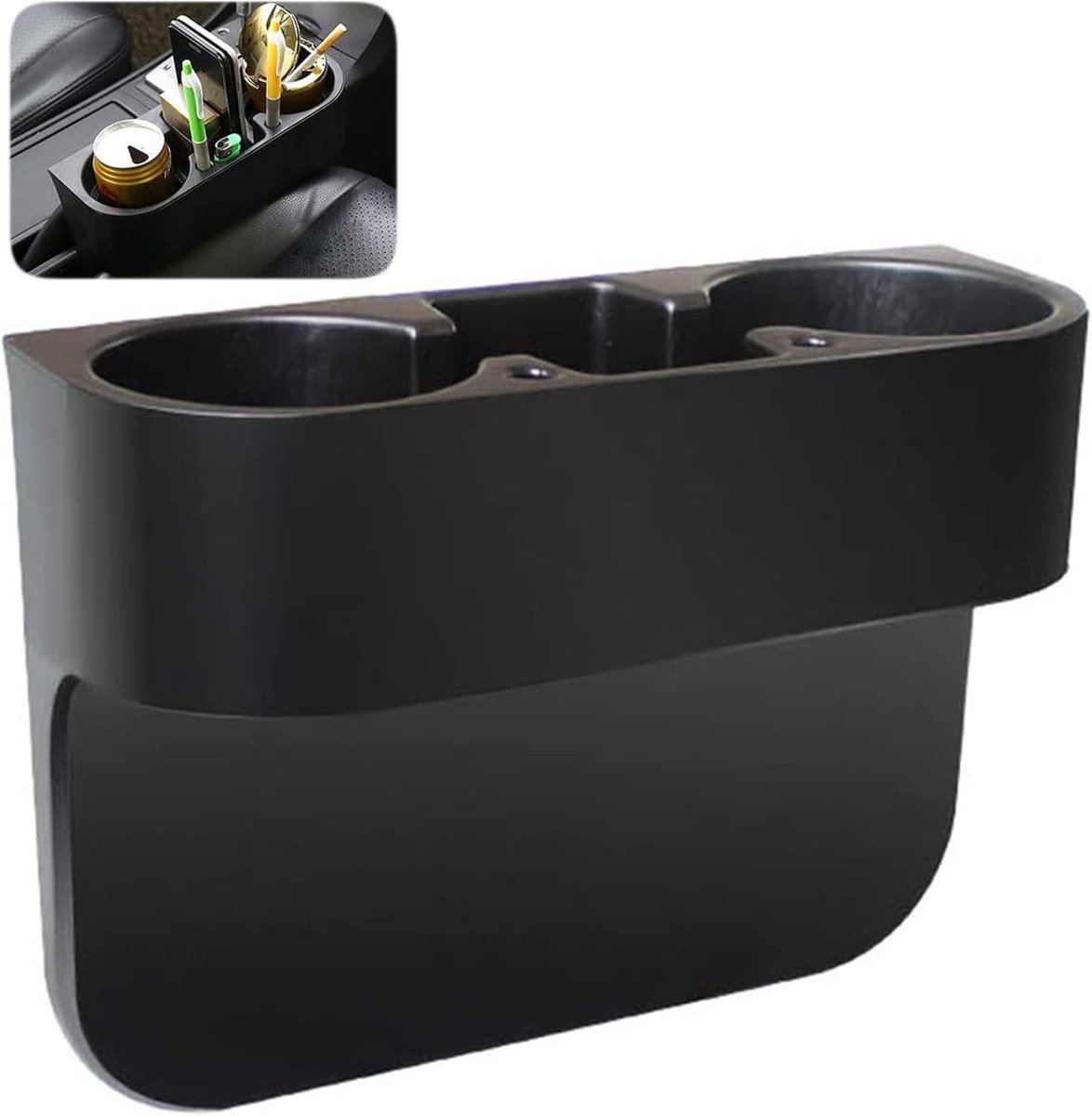SnelShoppen - Universele Bekerhouder Auto Middenconsole - Multifunctionele Autostoel Organizer Met Telefoonhouder en Waterbekerhouder - Perfecte Autos