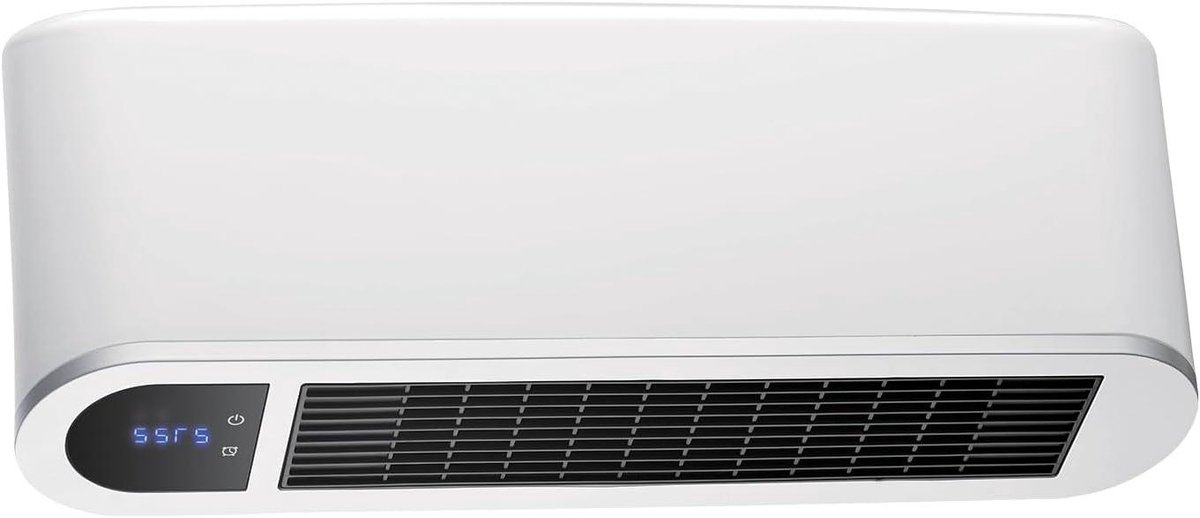 Keramische wandverwarming - Elektrische kachel - Snelle ruimteverwarming - Met afstandsbediening - 2000 W - Wit