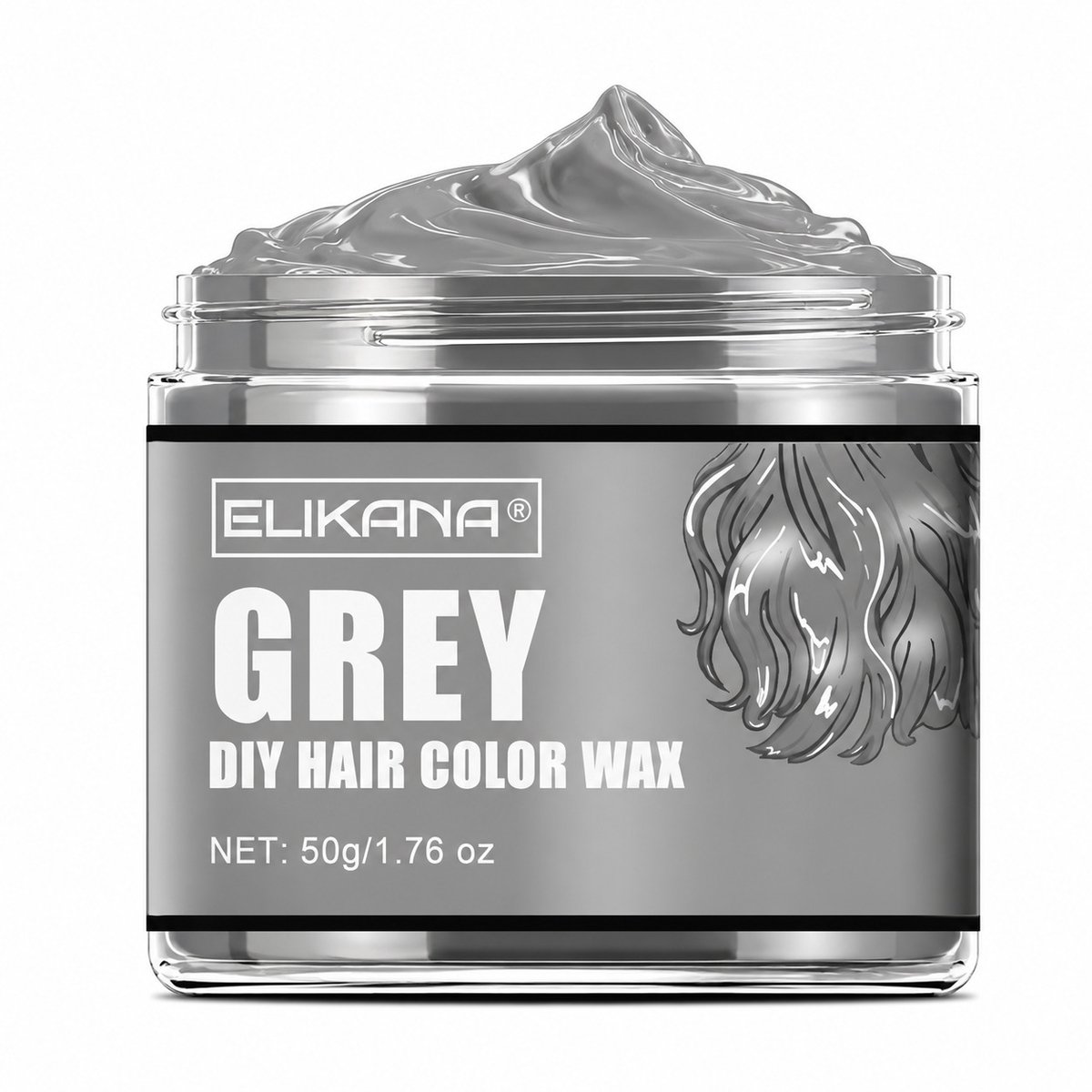 Grijze Uitwasbare Haarkleuring – Tijdelijke Haarverf voor Styling en Kleur – Washable Hair Color Cream