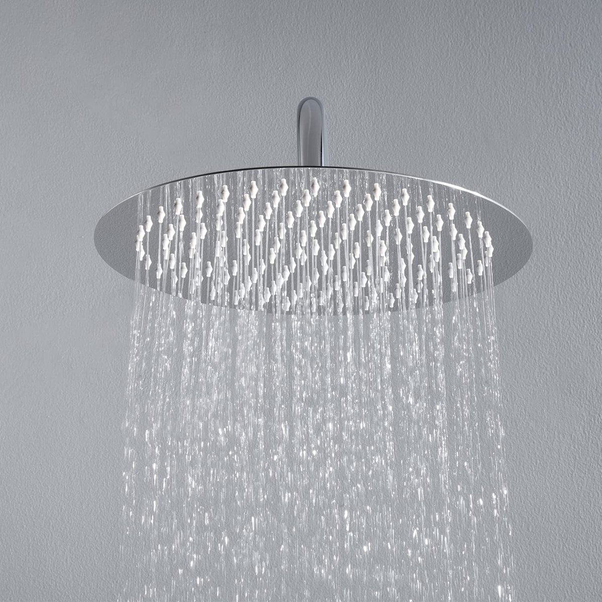 SnelShoppen - 12 inch roestvrijstalen hoofddouche regendouchekop inbouwdouchekop rond 30 cm luxe regendouche voor badkamer