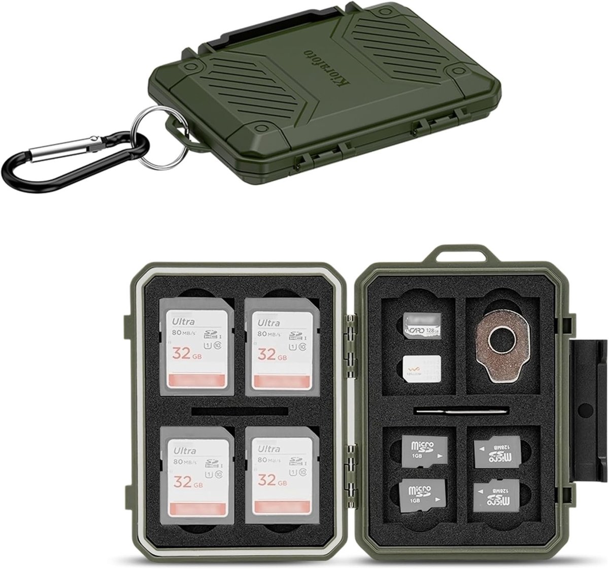 Opbergdoos voor 12 SD Kaarten en 12 TF Micro SD Kaarten - Duurzaam, Compact en Beschermend