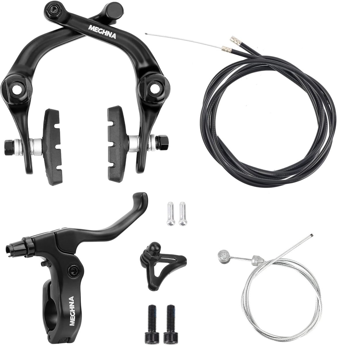 SnelShoppen - BMX Achterwiel Aluminiumlegering U-Bremsen Set, Compleet Achterrem Set voor Fietsen, Met Kabels en Bremschoenen, Ideaal voor BMX-Fietsen