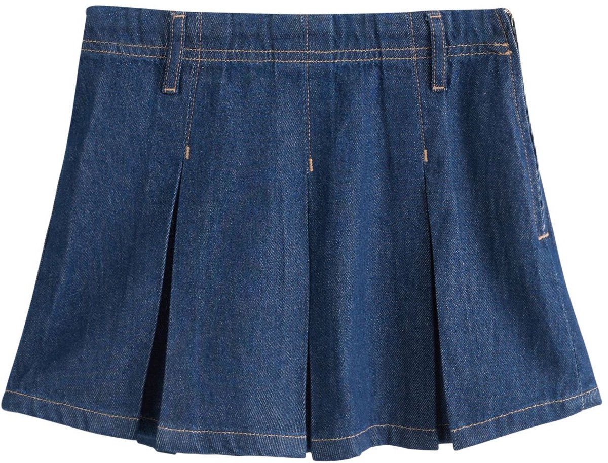 Next - Meisjes - Geplooide denimrok - Blauw