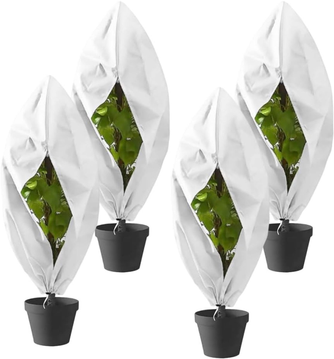 Winterbescherming voor potplanten, 4 stuks, ademend en scheurvast, 120 x 80 cm, vorstbescherming, tuinaccessoires, plantenverzorging, winterisolatie