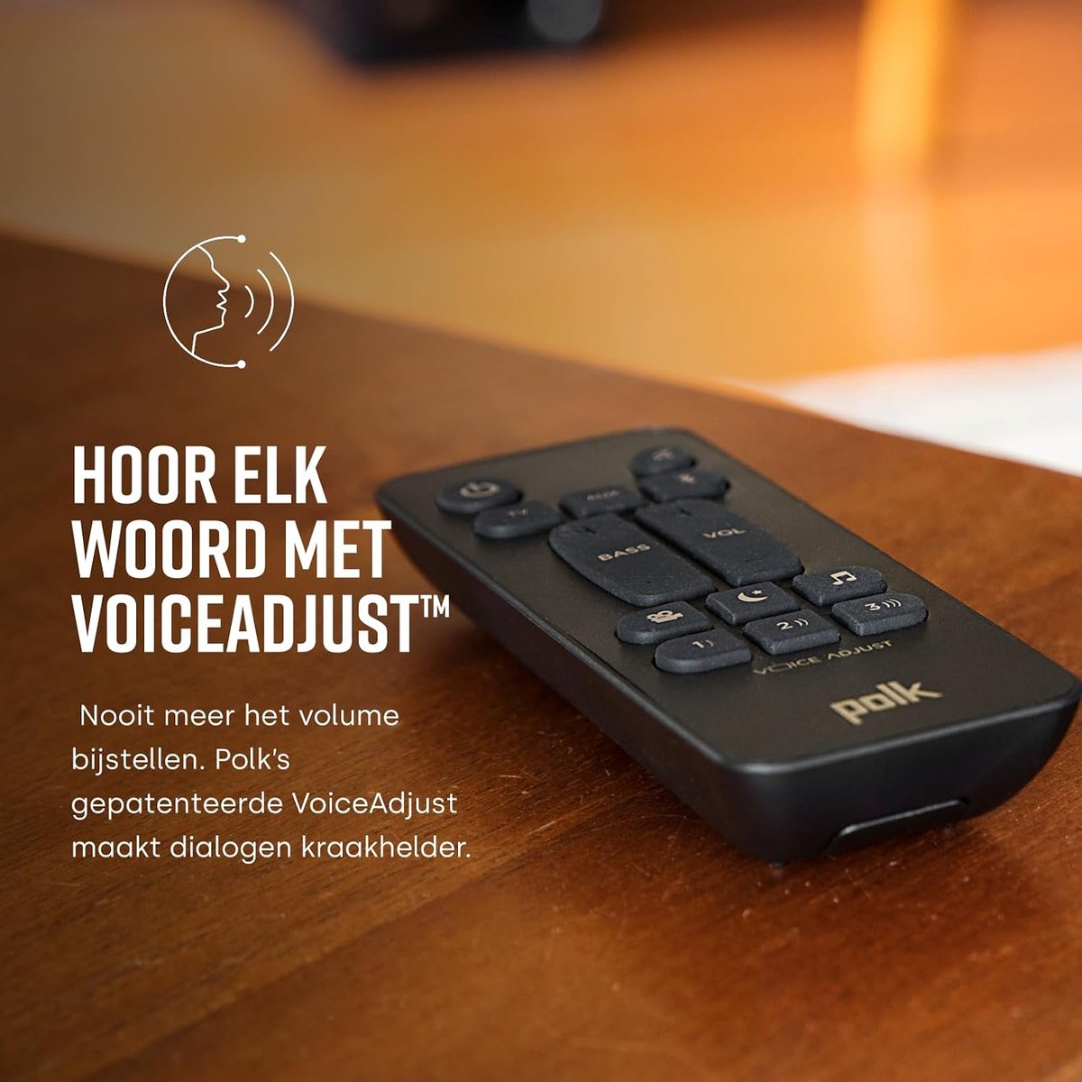 Soundbar met subwoofer - Tv speaker - Films en muziek - VoiceAdjust technologie - 5.5 cm hoog - Zwart