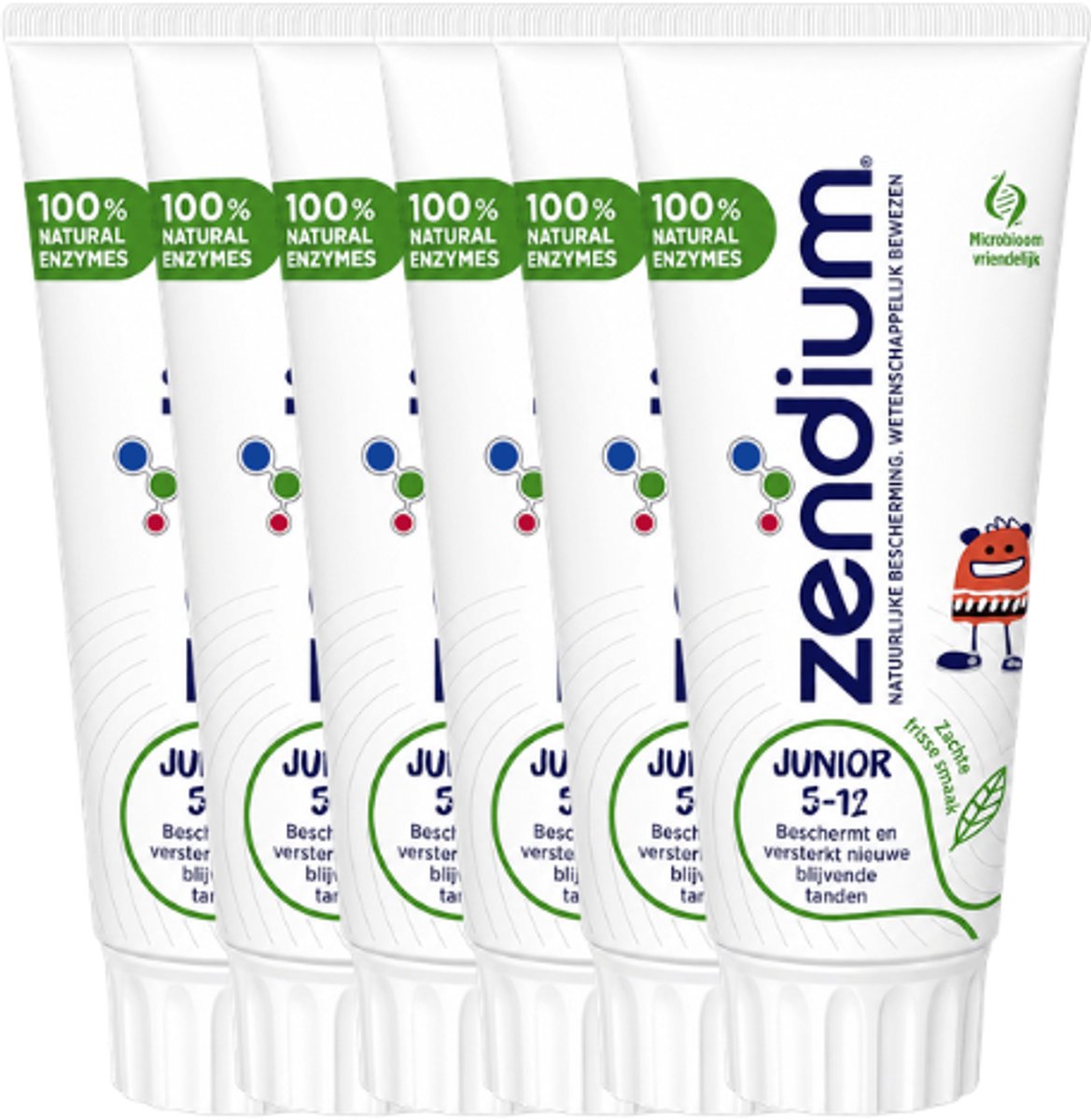 Zendium Junior Tandpasta - 6 x 75 ml - 5 tot 12 Jaar