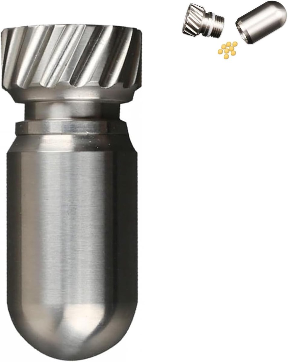Waterdichte Pillendoos met Sleutelhanger, Eerste Hulp Organizer, Noodcapsule voor Vakantie, Reizen en Kamperen, Ideaal voor Buitenactiviteiten, 1 Stuk