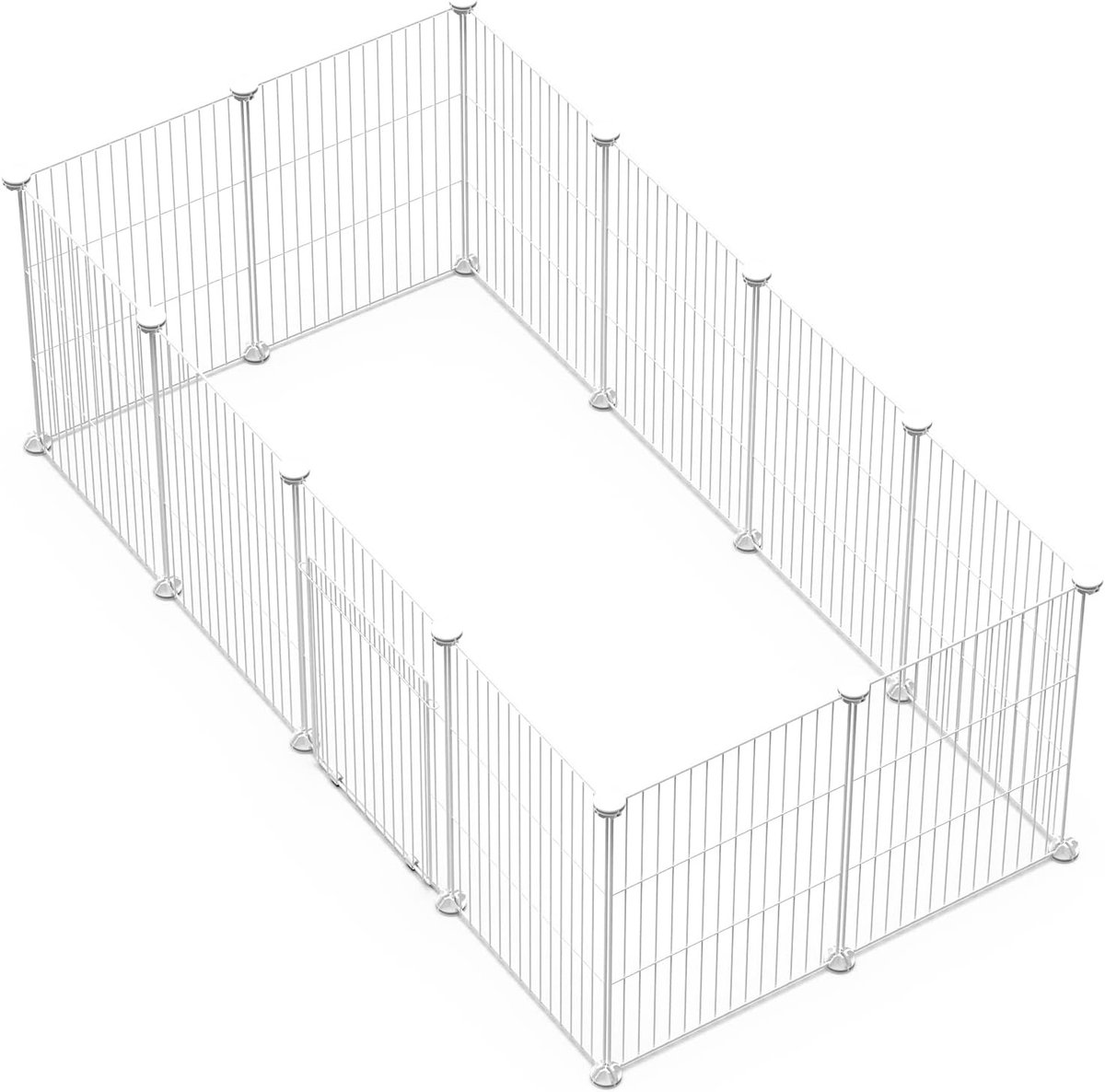 Metalen Draadopslag voor Kleine Dieren - DIY Organizer voor Konijnen, Cavia's en Puppies - Draagbaar Tuinhek (43 x 32, 12 Stukken)