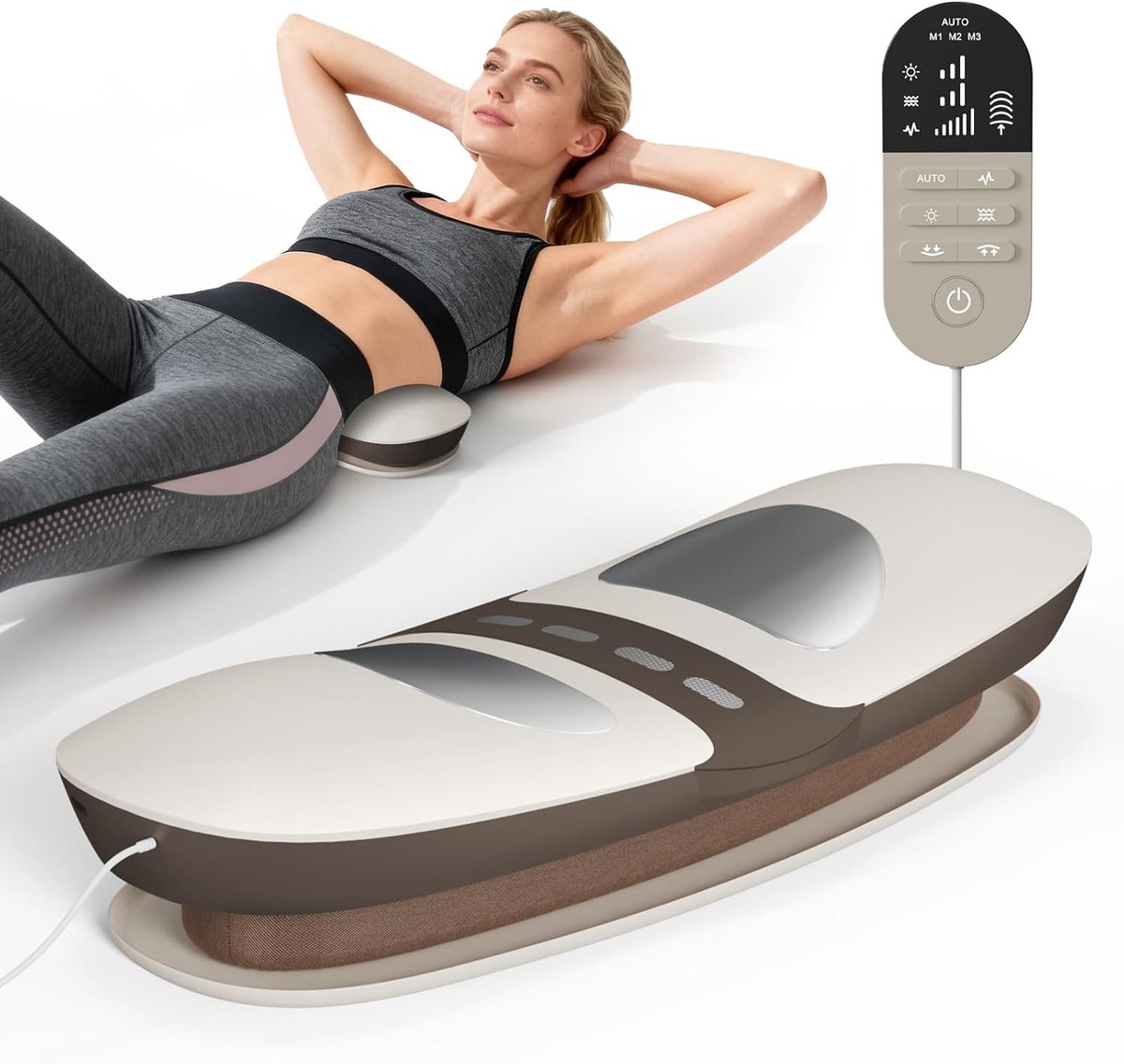 Draadloos rugmassageapparaat - 4-in-1 met warmte - luchtcompressie en vibratie - voor ontspanning thuis - ShopVlot