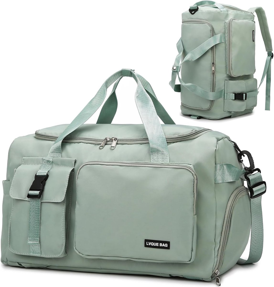 SnelShoppen - Sporttas voor dames en heren, 42 liter, reistas met schoenenvak, nat vak, waterdicht, trainingstas, weekendtas, zwemtas, fitnesstas, 50
