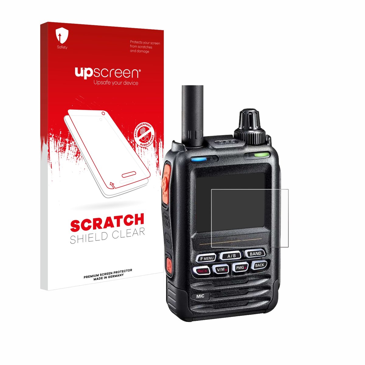 upscreen - Screenprotector voor Yaesu FT-5DE/DR - Folie Beschermfolie transparant