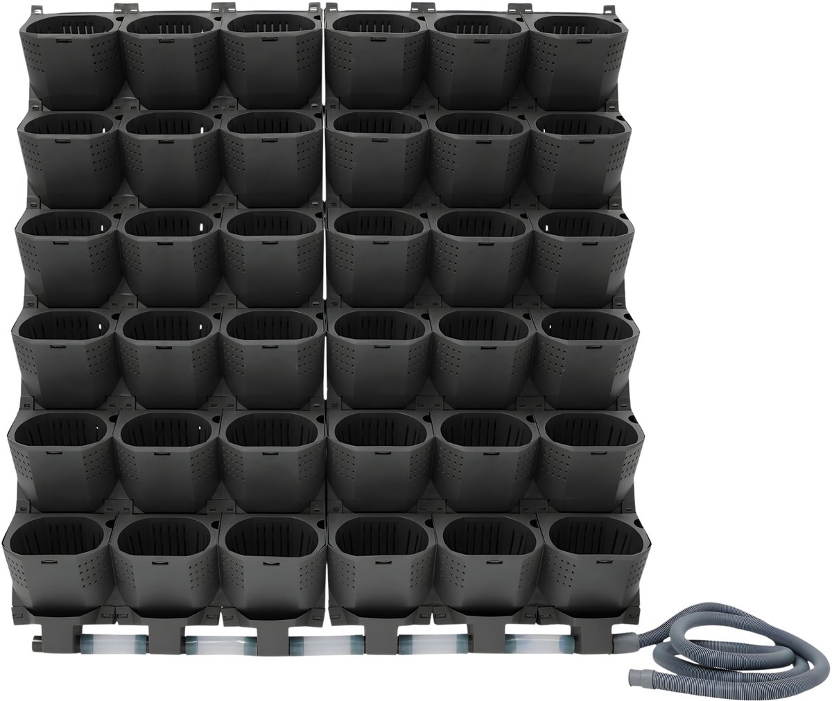 Automatic Self-Watering Wall Planter - LCD Display - Drip Irrigation - Rubber PP Flower Pot