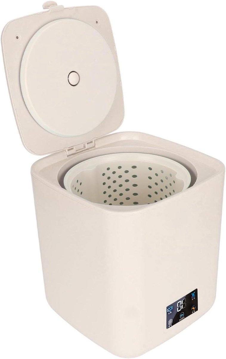 Draagbare Wasmachine Mini Wasmachine Kleine Wasjes Volledig Automatisch 7 Liter Beige