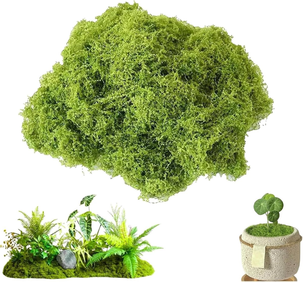 Kunstmos voor decoratie, knutselen en modelbouw - Perfect voor kamerplanten en landschapsarchitectuur